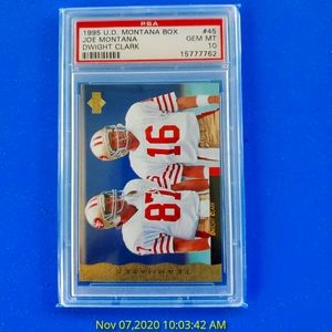 1995 Joe Montana/Dwight Clark PSA GEM MT 10 #45